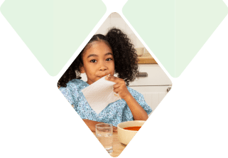 Girl holding Bounty Paper Towels